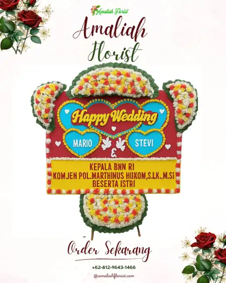 Papan Bunga Pernikahan Besito